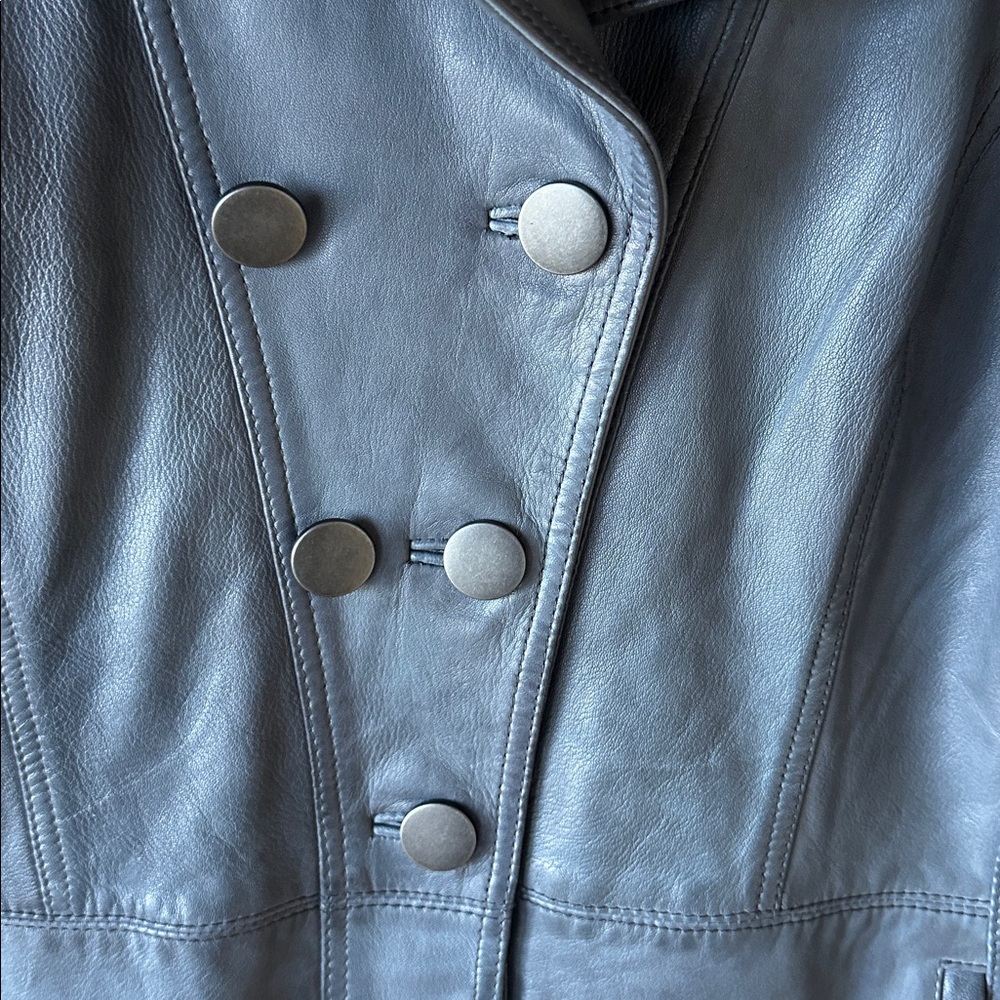 Sundance Gray  Leather Jacket - Picture 3 of 4